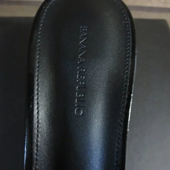 BANANA REPUBLIC SLINGBACK LEATHER PUMP - BLACK - US SIZE 7 - Picture 7 of 9